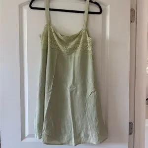 Princess Polly | Dresses | Princess Polly Light Green Sleeveless Dress With  Lace Top | Poshmark